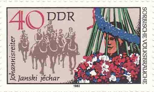Sorbische Volksbräuche Johannisreiter 1982 40DDR
