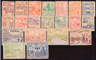 1946 Cottbus City Stamp Set