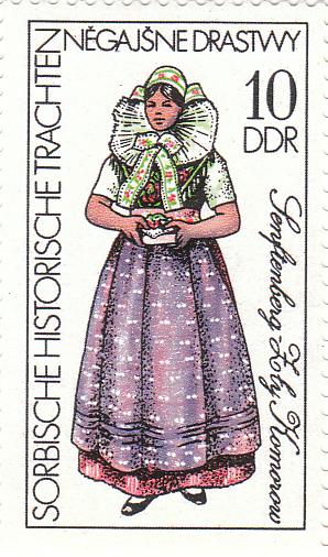 1977 Sorbische historische Trachten 10ddr: Senftenberg - Zly Komorow