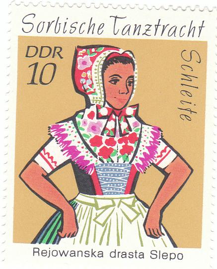 1971 Sorbische Tanztrachten 10ddr: Tanztracht aus Schleife