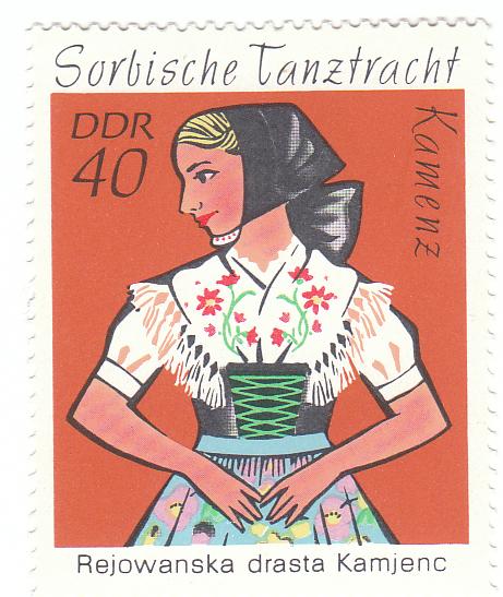 1971 Sorbische Tanztracht 40ddr: Tanztracht aus Kamenz