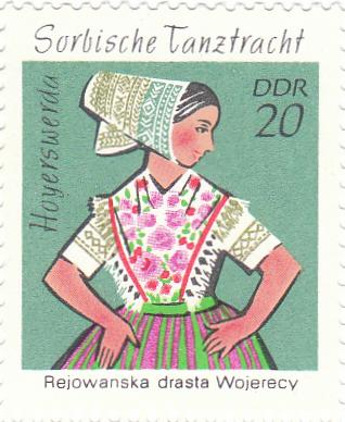 1971 Sorbische Tanztrachten im kleineren Format 20ddr: Tanztracht aus Hoyerswerda