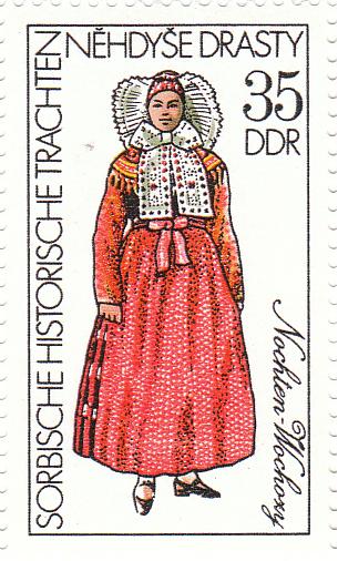 1977 Sorbische historische Trachten 35ddr: Nochten - Wochozy