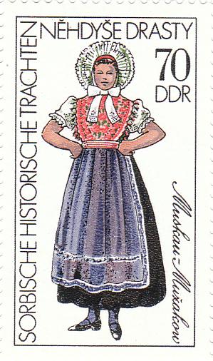 1977 Sorbische historische Trachten 70ddr: Muskau - Mužakow